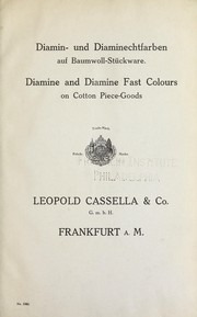 Cover of: Diamin- und Diaminechtfarben auf Baumwoll-Stückware =: Diamine and Diamine fast colours on cotton piece-goods
