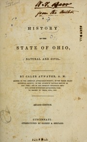 Cover of: A history of the state of Ohio, natural and civil