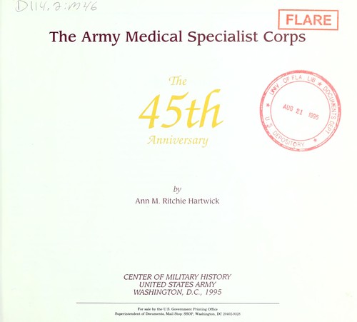 The Army Medical Specialist Corps