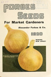 Cover of: Forbes seeds for market gardeners: 1920