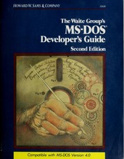 Cover of: The Waite Group's MS-DOS developer's guide