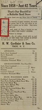 Cover of: Since 1858-just 62 years: that's our record as a reliable seed store