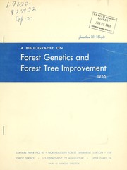 Cover of: A bibliography on forest genetics and forest tree improvement, 1955