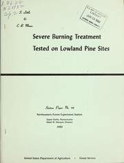 Cover of: Severe burning treatment tested on lowland pine sites