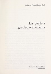 La parlata giudeo-veneziana by Umberto Fortis
