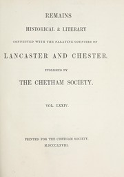 Cover of: Three Lancashire documents of the fourteenth and fifteenth centuries by John Harland