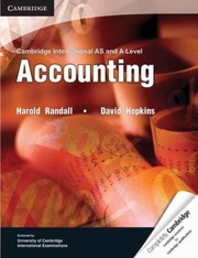 Cover of: Cambridge International As And A Level Accounting Textbook by 