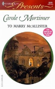 Cover of: To Marry Mcallister by 
