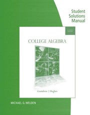 Cover of: Student Solutions Manual College Algebra
