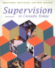Supervision In Canada Today by Stephen P. Robbins