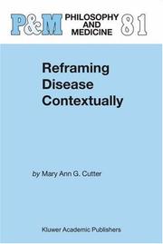 Cover of: Reframing Disease Contextually (Philosophy and Medicine)