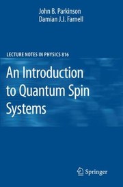Cover of: An Introduction To Quantum Spin Systems by 