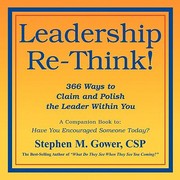 Cover of: Leadership ReThink