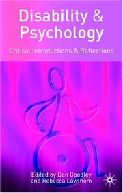 Disability and psychology : critical introductions and reflections