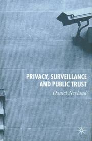 Privacy, surveillance and public trust