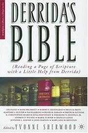 Cover of: Derrida's Bible: (Reading a Page of Scripture with a Little Help from Derrida) (Religion/Culture/Critique)