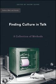 Finding culture in talk : a collection of methods