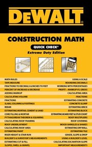 Cover of: Dewalt Construction Math Quick Check