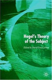 Hegel's theory of the subject