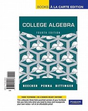 Cover of: College Algebra Books A La Carte