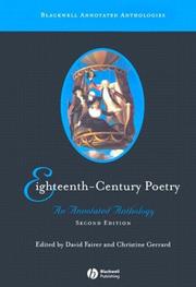 Eighteenth-century poetry : an annotated anthology