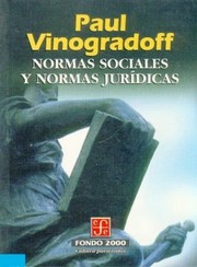Cover of: Normas Sociales y Normas Juridicas
            
                Derecho