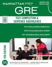 Cover of: Text Completion Sentence Equivalence Gre Strategy Guide by 