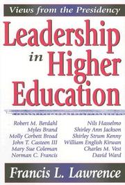Leadership in Higher Education by Francis L. Lawrence