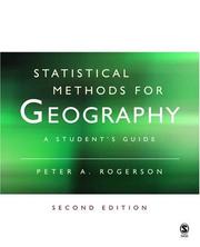 Cover of: Statistical Methods for Geography by Peter A. Rogerson
