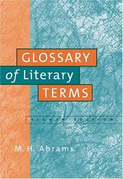 Cover of: A glossary of literary terms by M. H. Abrams
