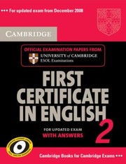 Cover of: Cambridge First Certificate In English 2 For Updated Exam Official Examination Papers From University Of Cambridge Esol Examinations by 