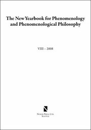 Cover of: The New Yearbook for Phenomenology and Phenomenological Philosophy