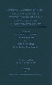 Cover of: African American English Speakers And Their Participation In Local Sound Changes A Comparative Study