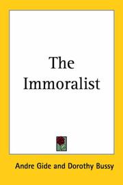 Cover of: The Immoralist by André Gide