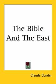 Cover of: The Bible And the East