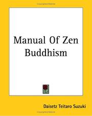 Cover of: Manual Of Zen Buddhism by Daisetsu Teitaro Suzuki
