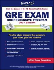 Cover of: Kaplan GRE Exam, 2007 Edition: Comprehensive Program    (Kaplan Gre Exam)