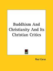 Cover of: Buddhism And Christianity And Its Christian Critics