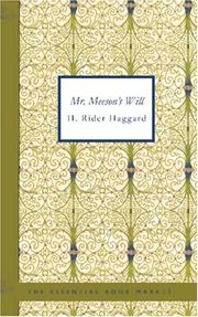 Mr. Meeson's Will by H. Rider Haggard