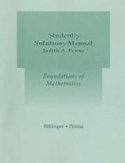 Cover of: Student's Solutions Manual for Foundations of Mathematics