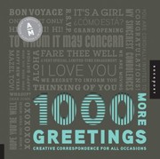 Cover of: 1000 More Greetings Creative Correspondence Designed For All Occasions by 
