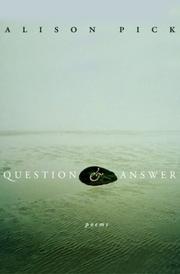 Cover of: Question & answer