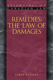 Cover of: Remedies: The Law of Damages (Essentials of Canadian Law)