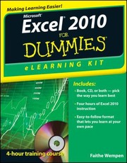 Cover of: Microsoft Excel 2010 For Dummies Elearning Kit