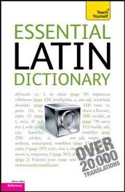 Cover of: Essential Latin Dictionary
            
                Teach Yourself Reference by 