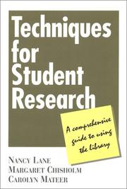 Techniques for student research by Nancy D. Lane