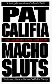 Cover of: Macho sluts by Patrick Califia-Rice