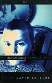 Cover of: Dead languages by David Shields