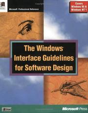 Cover of: The Windows interface guidelines for software design.