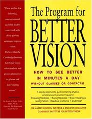 Cover of: The program for better vision